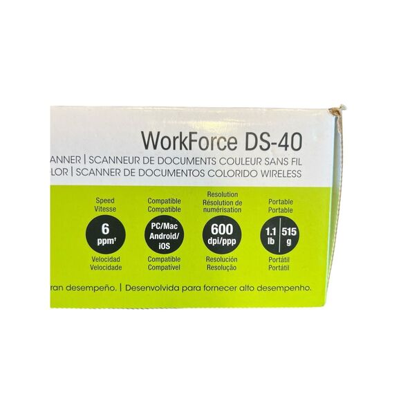 Epson Workforce DS-40 Portable Scanner - Black - Picture 4 of 4